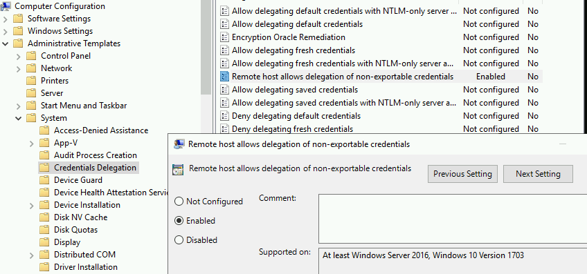 Host is not delegated